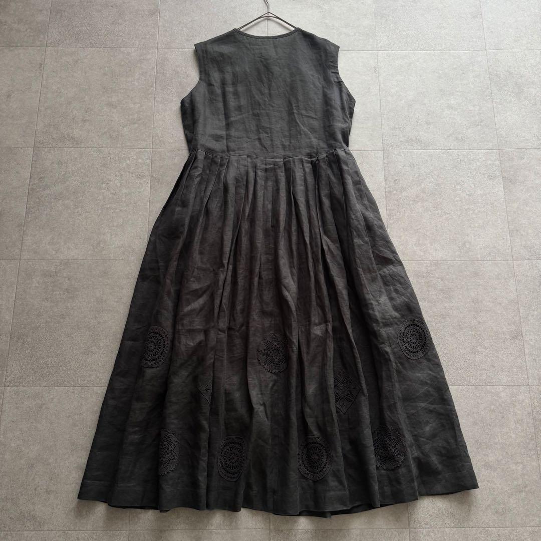 House of Lotus 24SS サークルレースリネンワンピース　M