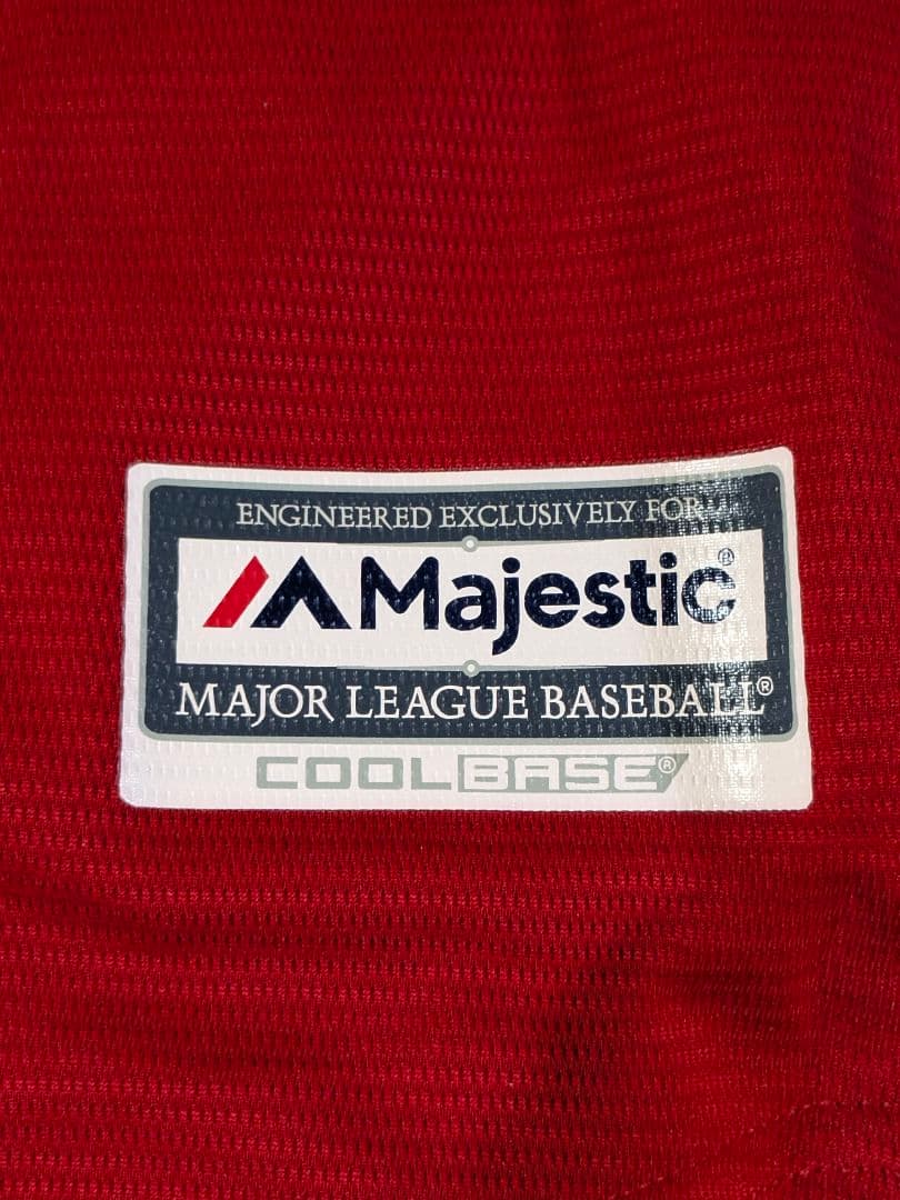 ①USA製 マジェスティック　エンゼルス 大谷翔平 ユニフォーム　Ｍ レッド