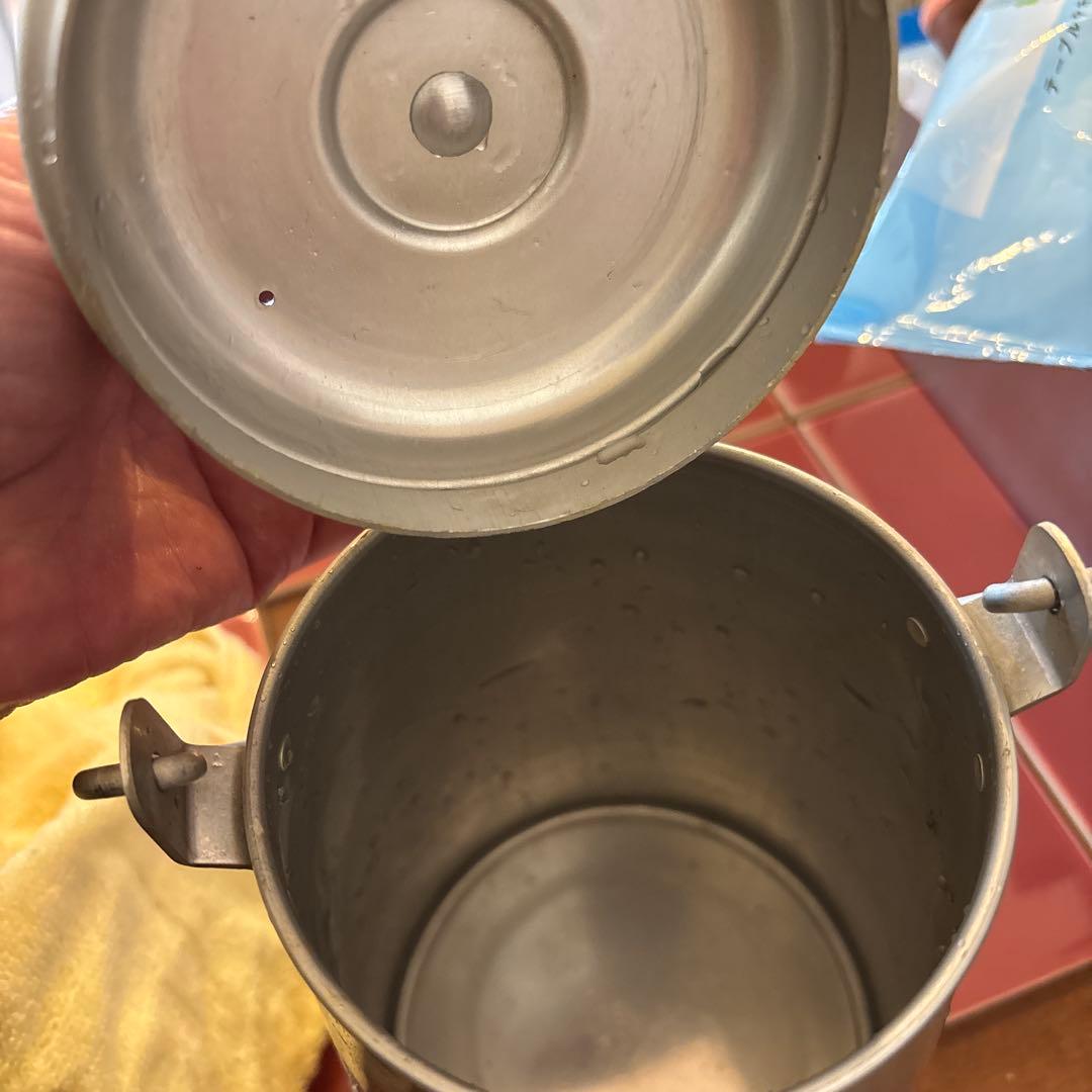 【骨董品】昭和レトロ　ポット　アルミ製　きんツバメ印　未使用　訳あり