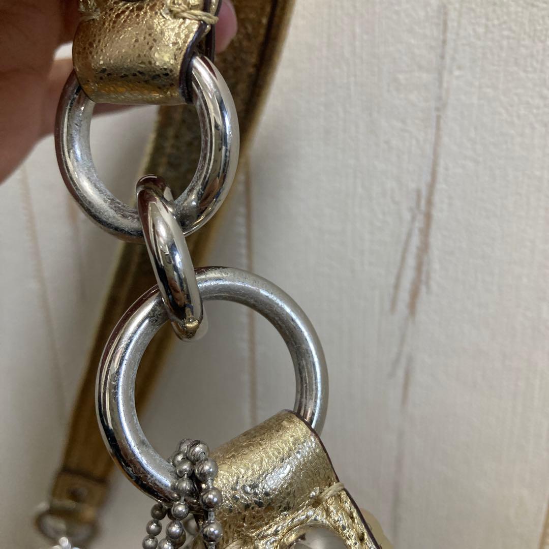 コーチCOACH☆2wayスパンコールハンドバック ショルダー紐有り