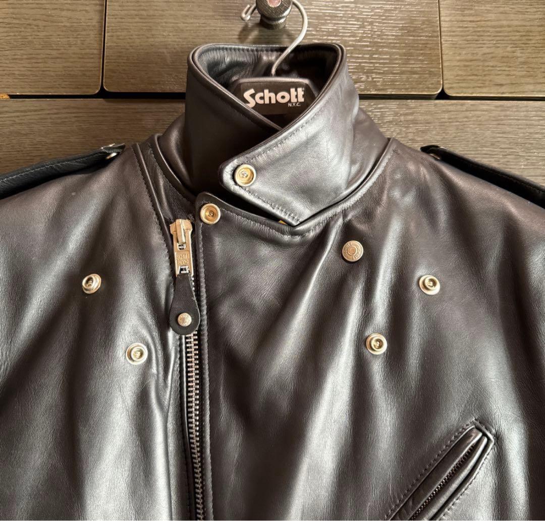 Schott Perfecto ダブルライダースジャケット 40 ブラック