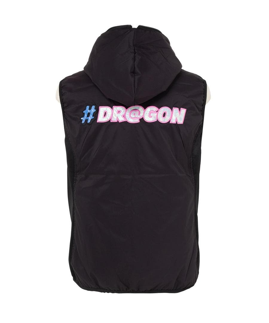 新品☆ダンスウィズドラゴン NYストレッチ タフタ リバーシブルベスト☆青☆XL