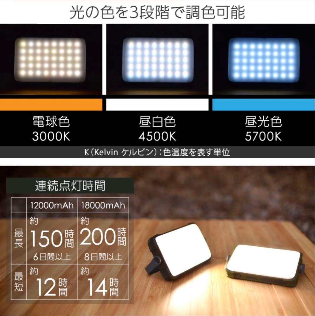 【新品・未開封】Lysin LEDランタン 12000mAh ブラック