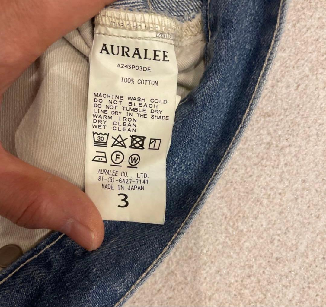 パンツ auralee selvedge faded light denim pants
