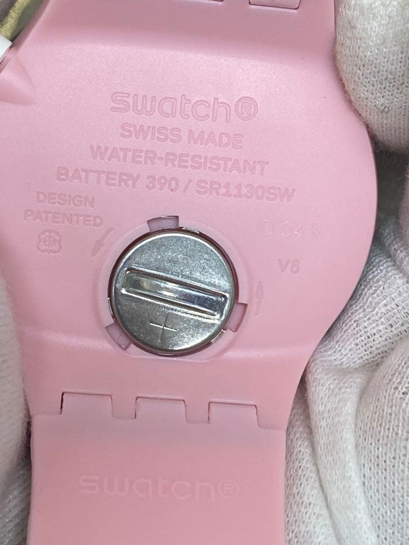 【WR】Swatch ピンク SB05P100 MISTY CLIFFS稼動品