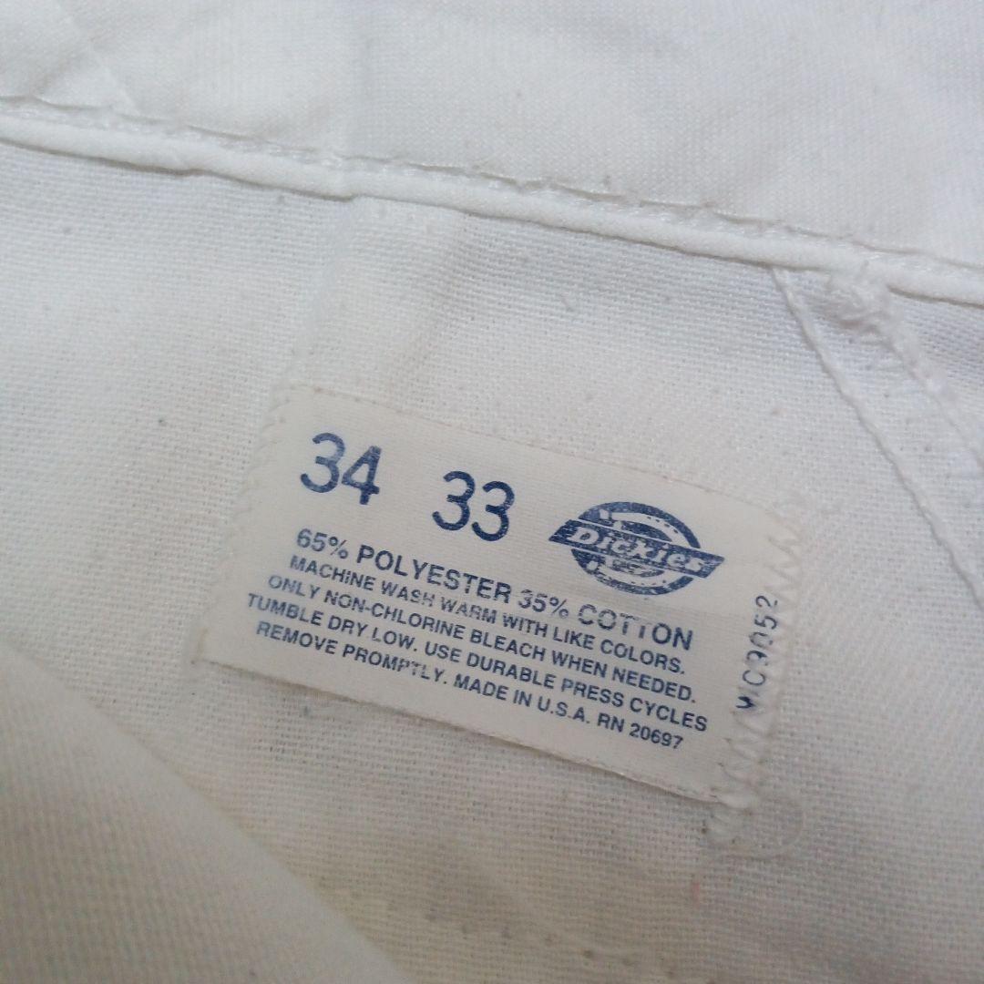 ディッキーズ　874 ワークパンツ　USA製 ホワイト　34×33