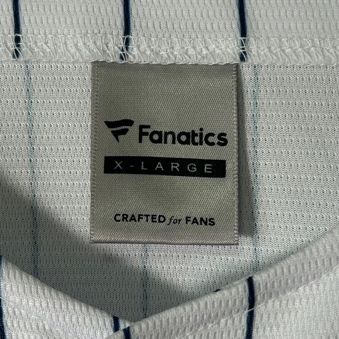 Fanatics ヤンキース ベースボールシャツ ストライプ XL 白