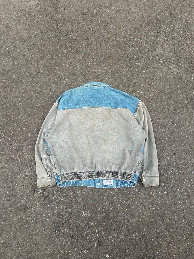 80s USA製 QUIKSILVER クレイジーパターン デニム ジャケット