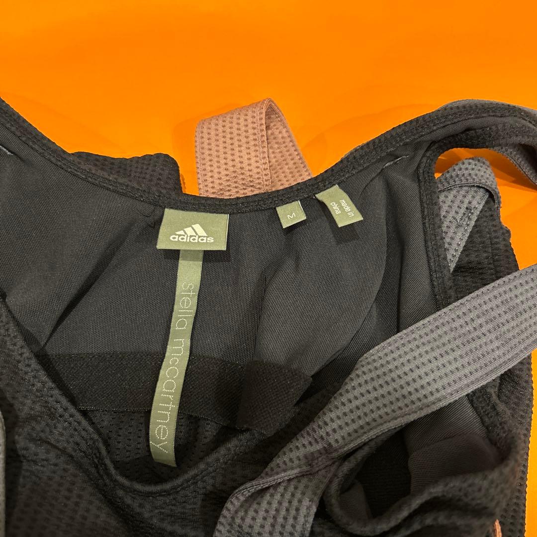 【美品】adidas Stella McCartney リボントップス黒とピンク