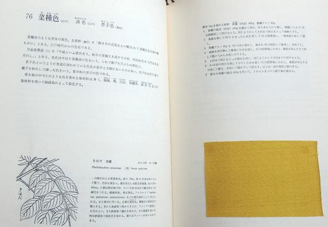 染色書籍★限定1200　草木染 日本の色 百二十色（染色生地染色糸の見本付き）