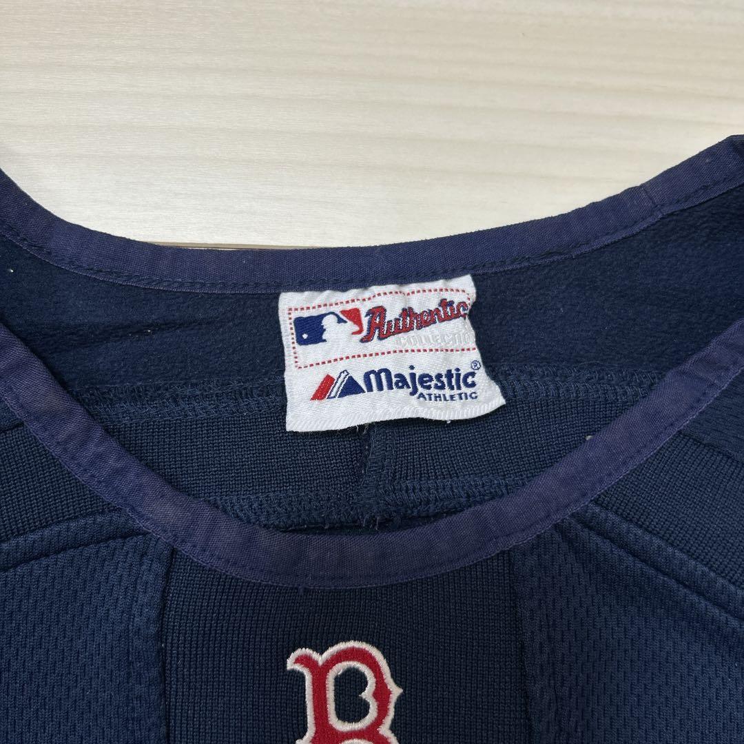 マジェスティック製 レッドソックス ネイビー フリース スウェット XL
