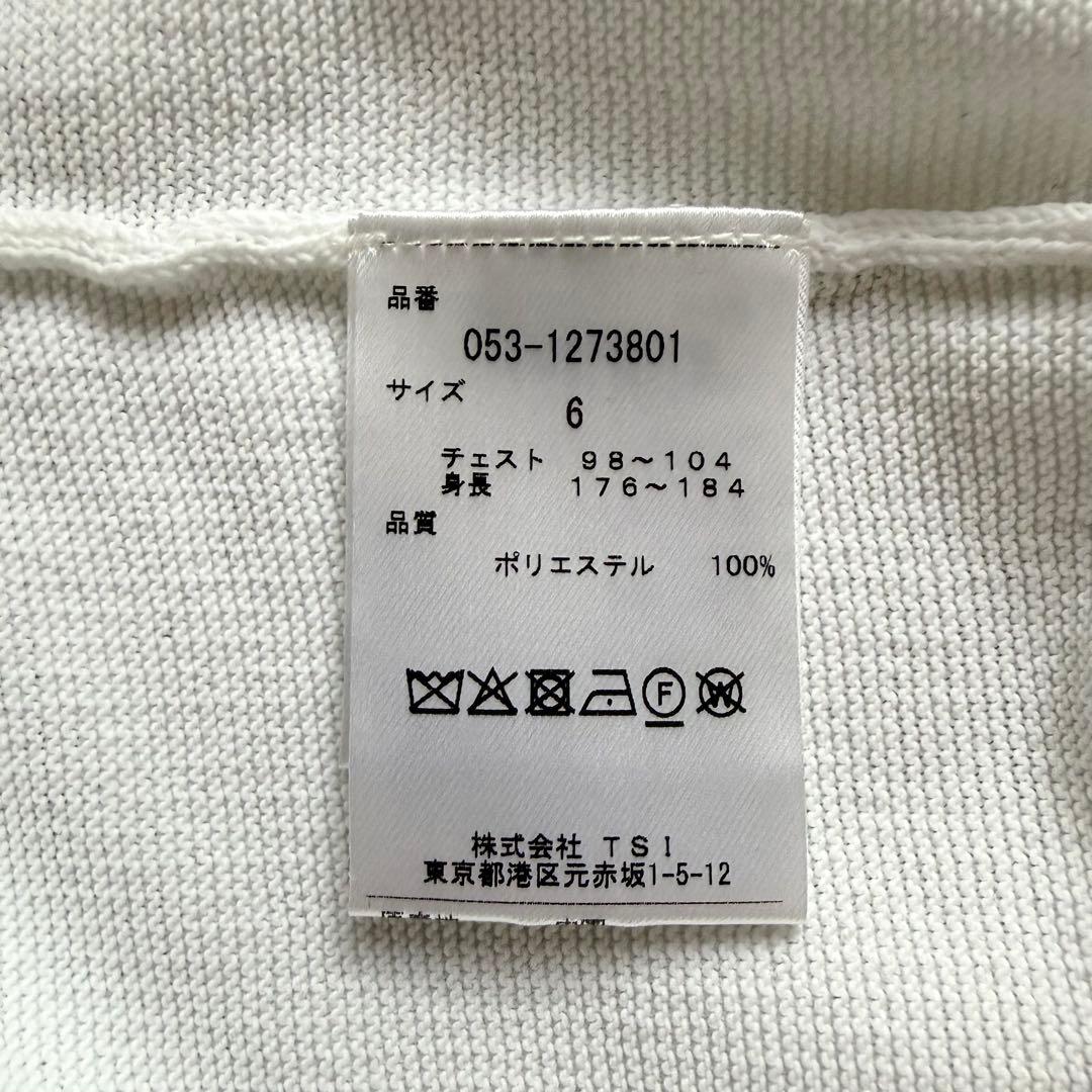 PEARLY GATES ニットベスト 6 XL ホワイト ロゴ
