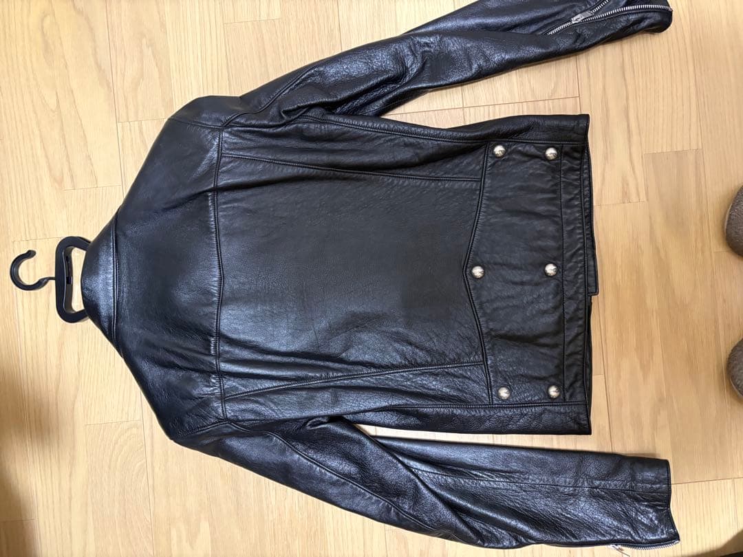 SAINT LAURENT パイソン　レザージャケット　ライダース　44