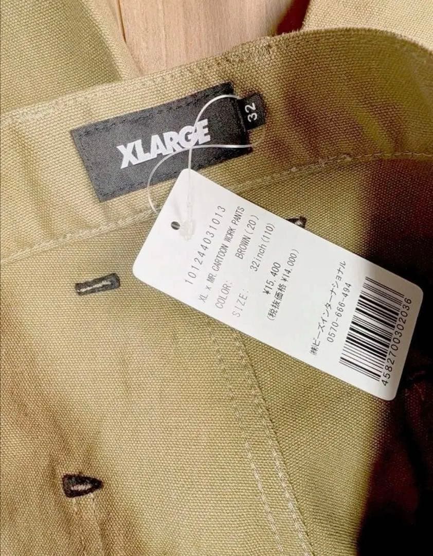 【新品】XLARGE MISTER CARTOON 32 ベージュ