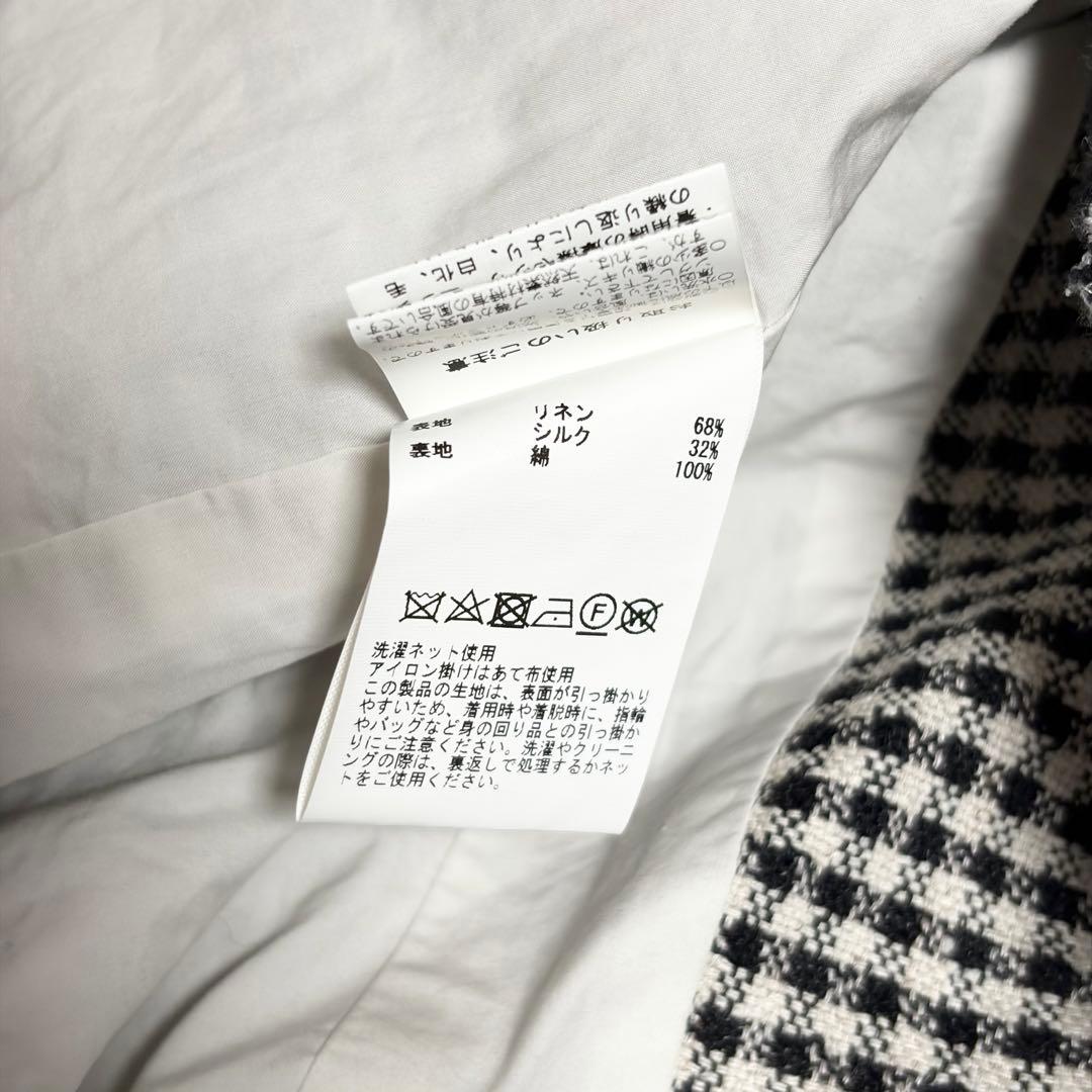 mikomori×THIRD MAGAZINE ネップツィードチェックベスト