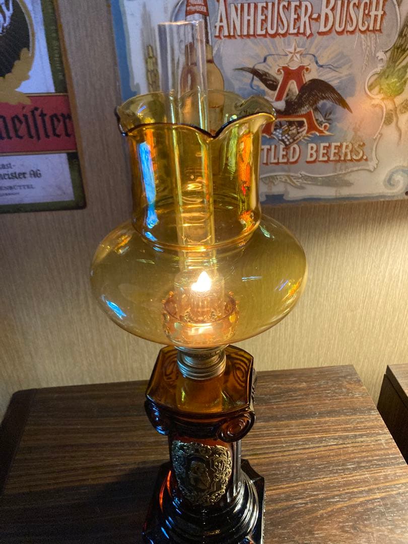 アンティーク ガラス ランプ ヴィンテージ ライト レトロ 雑貨 置物 オブジェ