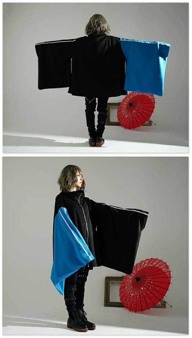 IRO+IRO フェイバリット 和洋折衷＊和袖のBigジャージ ブルー