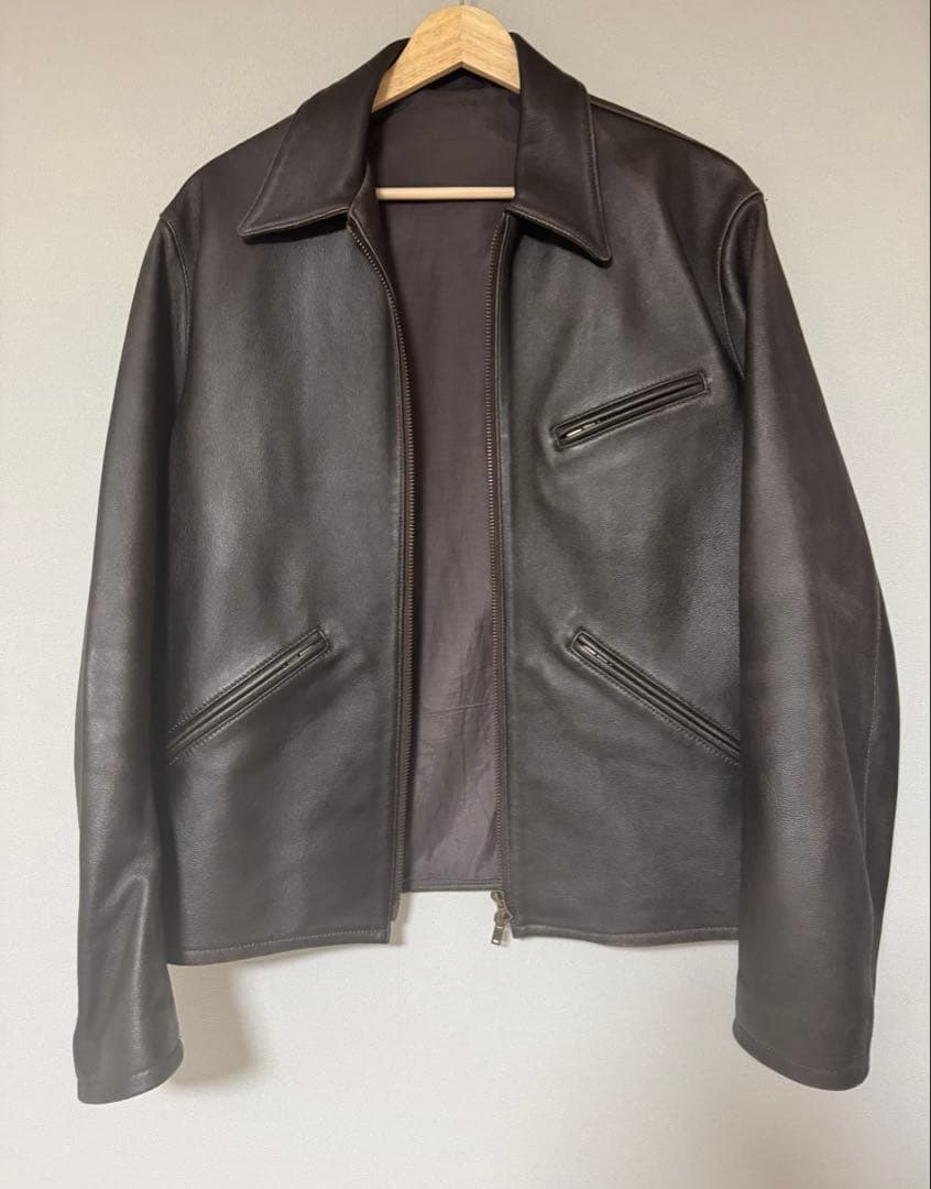 VINTAGE WASHED LEATHER ZIP Mサイズ