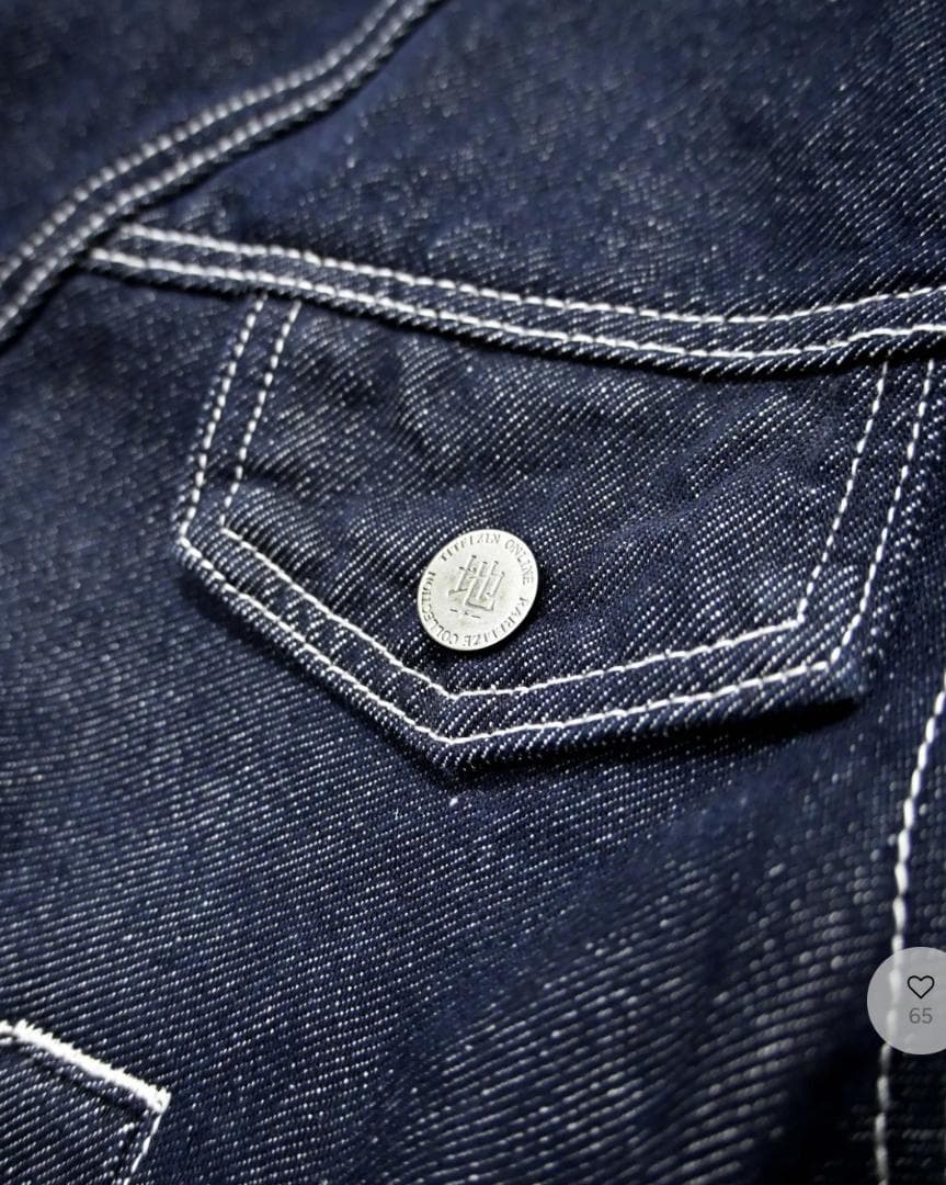 L2222　ユニークデニムジャケット　L（navy）　地底人ONLINE