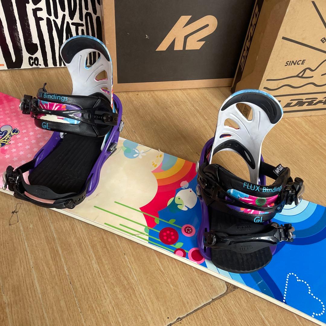 BURTON×FLUX　キッズスノーボードセット　バートン　フラックスバイン付