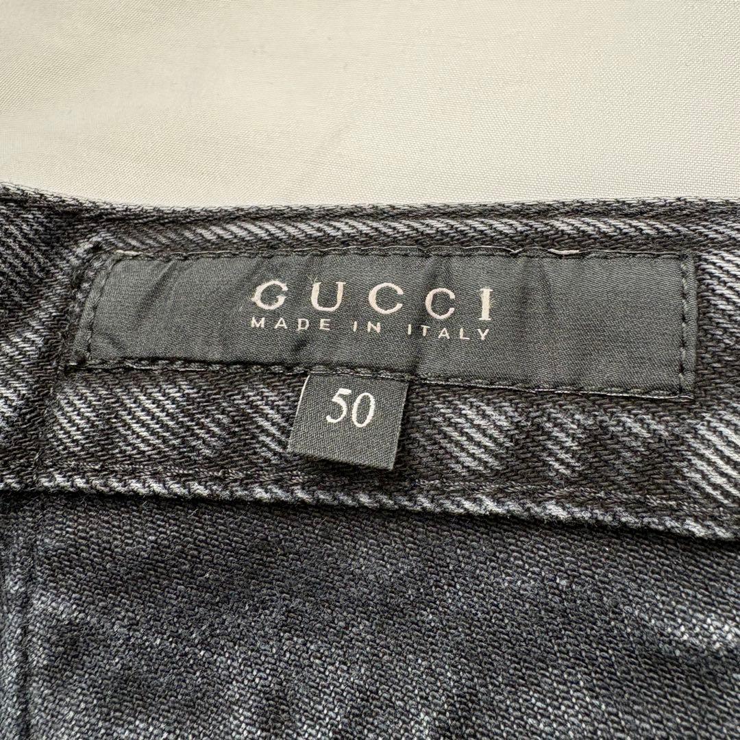 パンツ GUCCI gimmick zip straight denims black