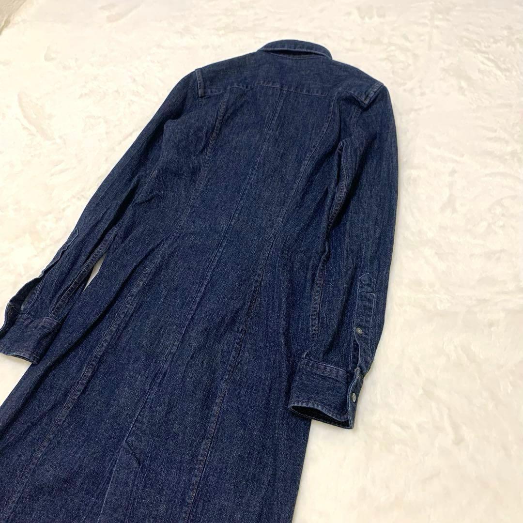 わかば様 ポロラルフローレン デニムシャツワンピース ロング インディゴ ブルー