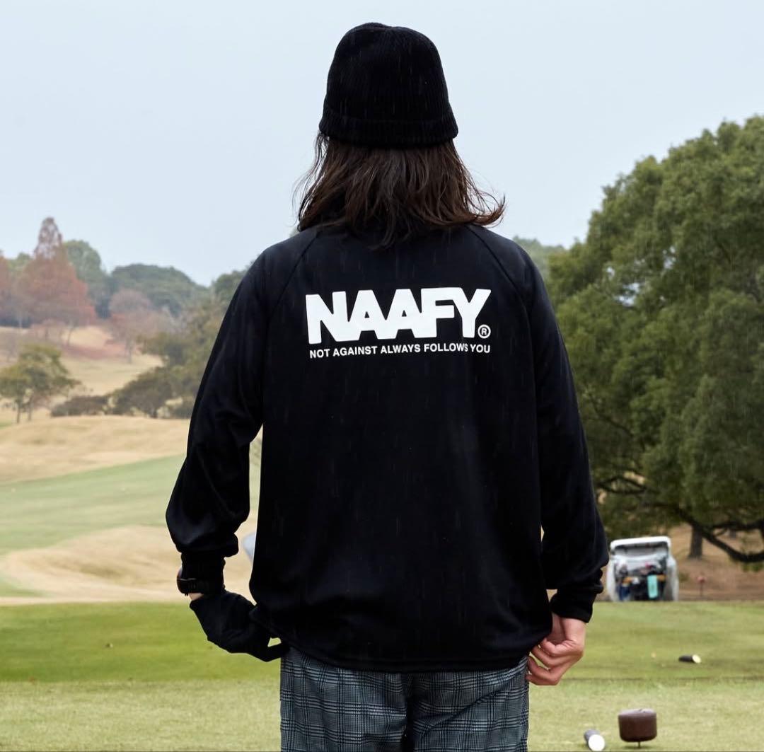 NAAFY ブラック ハイネック ロングスリーブ