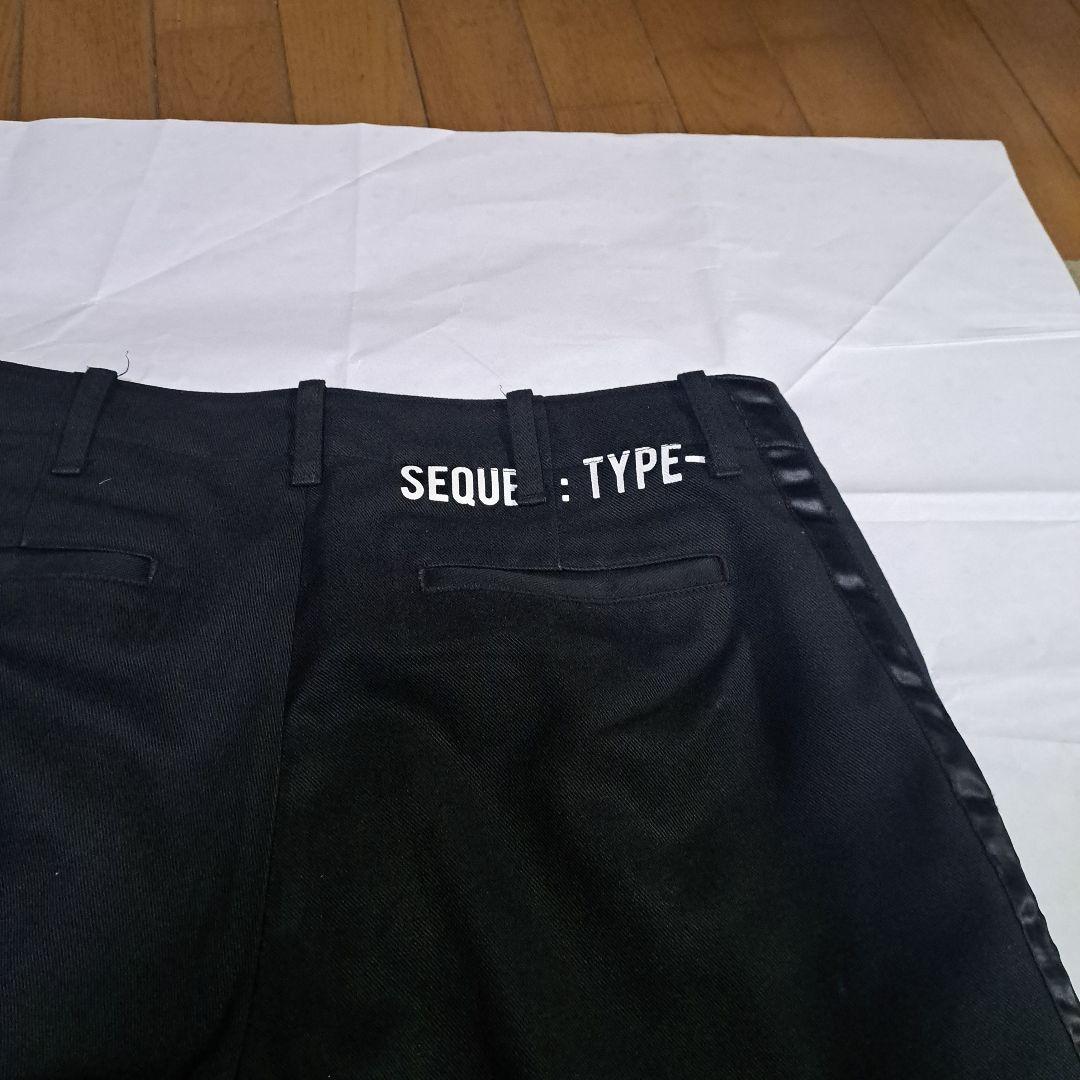 SEQUELサイドライン黒チノバンツ