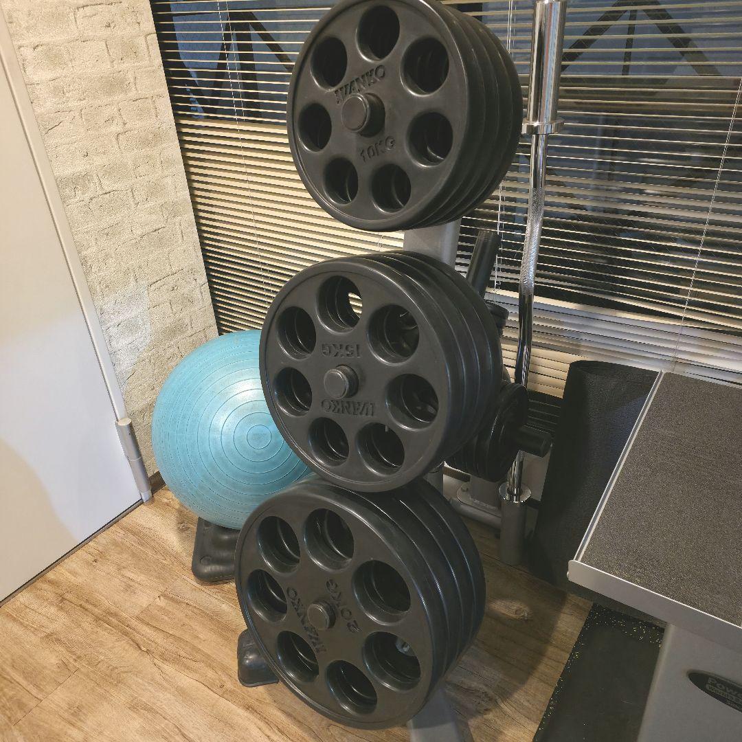 IVANKO社のオリンピックラバーイージーグリッププレート セット195kg