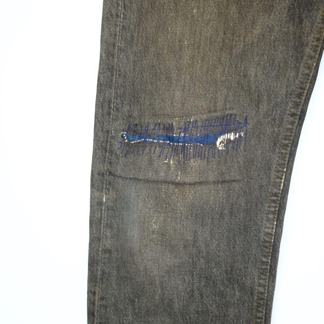 1990s Levi's ブラックデニムパンツ　501 USA ダメージ　ボロ