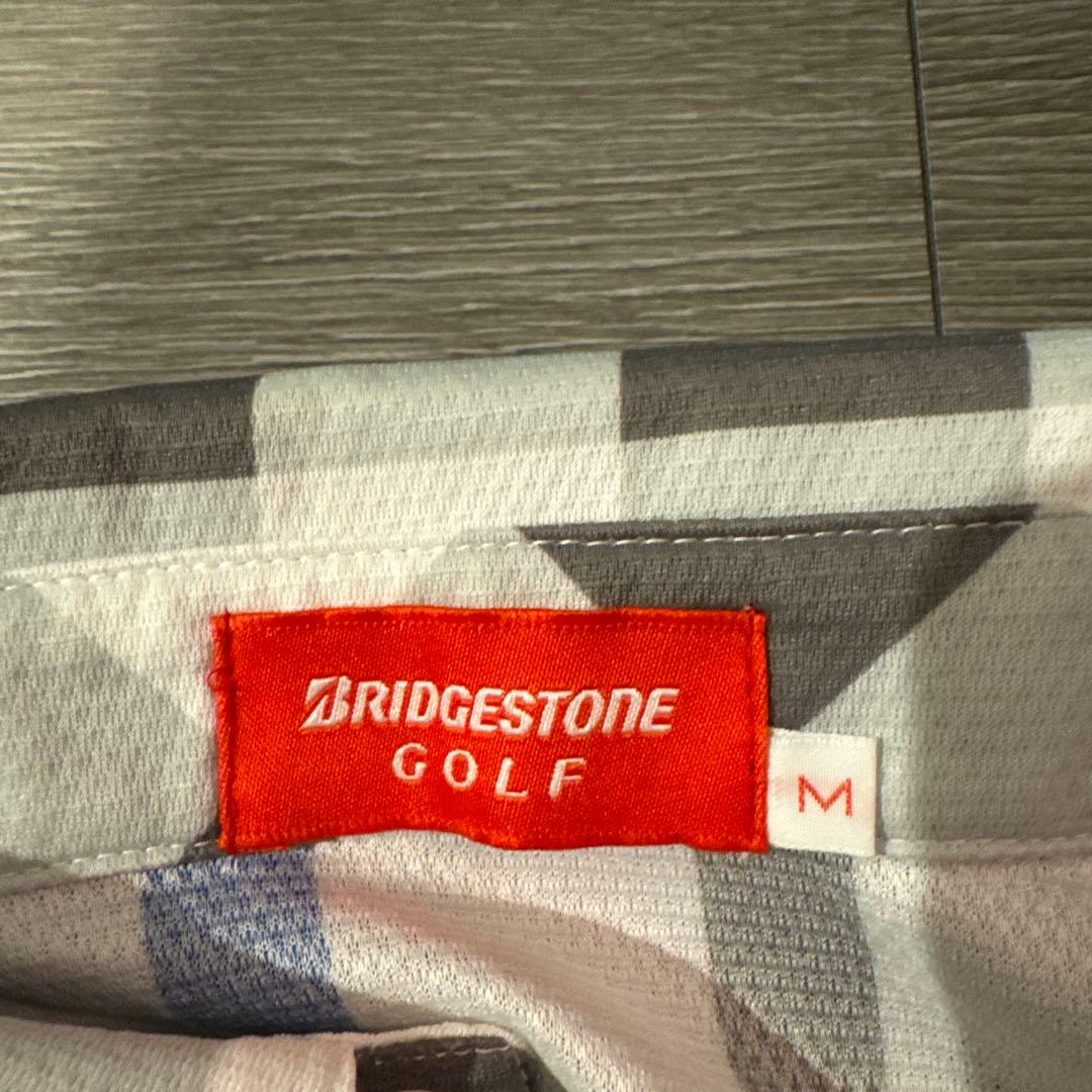 BRIDGESTONE GOLF チェック柄シャツ Mサイズ