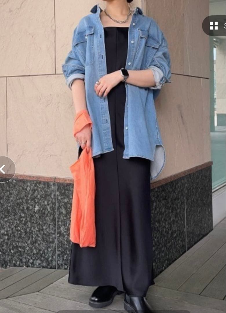 美品　Healthy denim アーモンドデニムシャツ