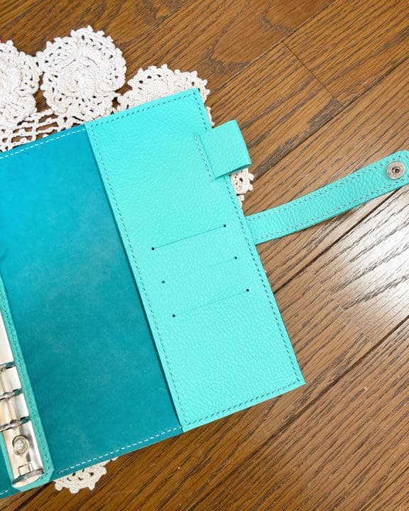 もっち様オーダー専用ページ　A5 システム手帳　牛革　ティファニーブルー