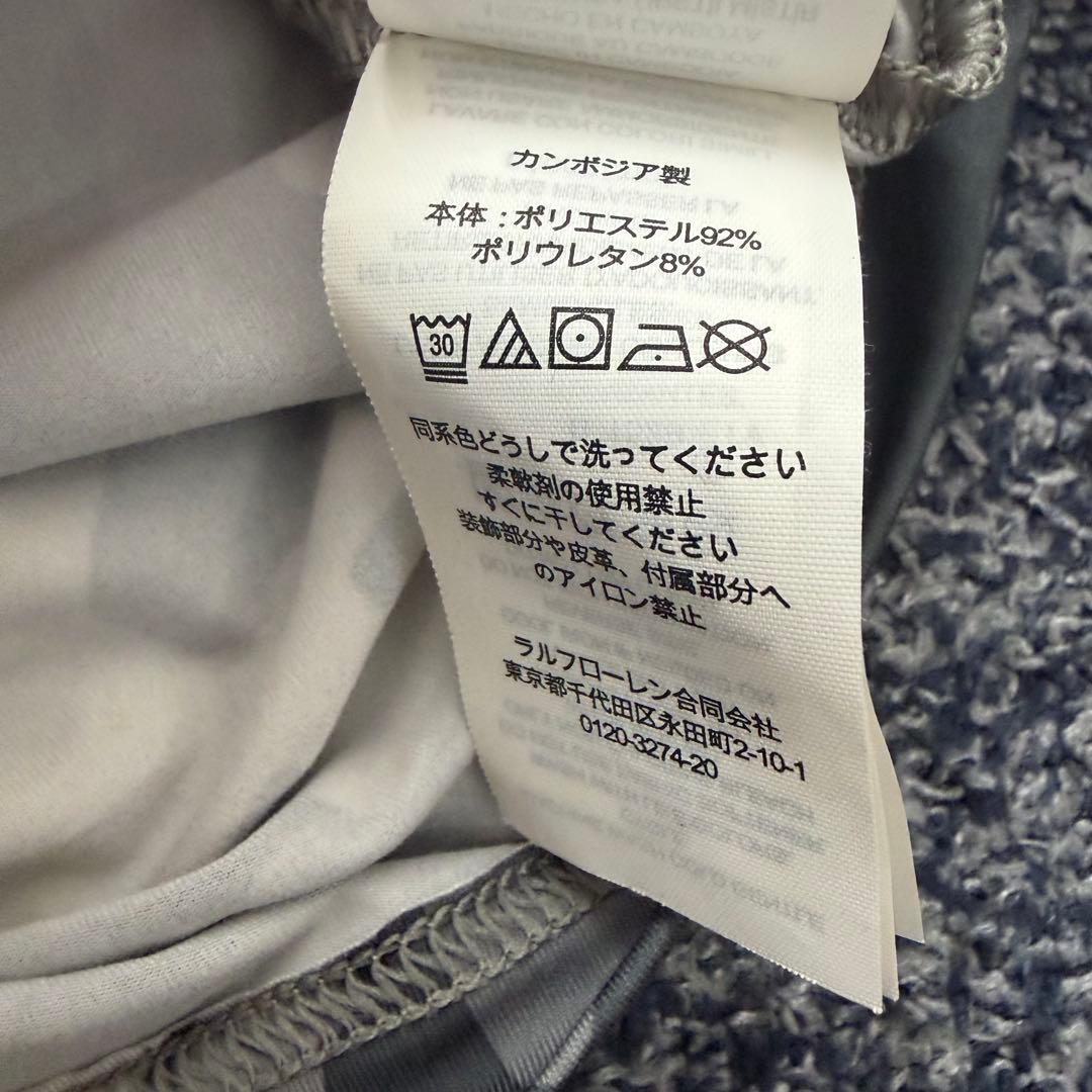 RLX　総柄　迷彩柄　ハーフジップ　カットソー　ゴルフウェア　グレー系　XS