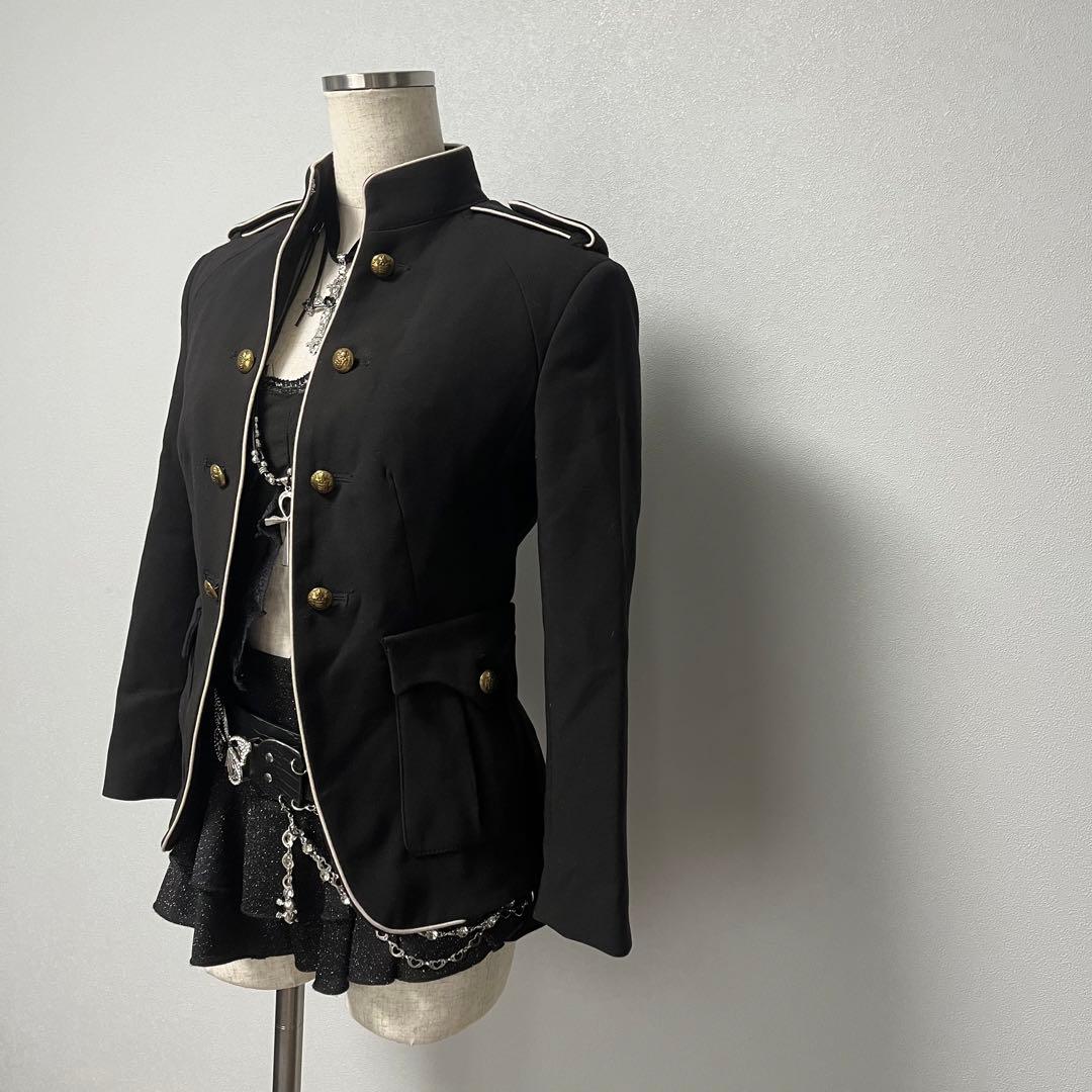 ナポレオン ジャケット ダークコア y2k 海外ガール ゴシック 退廃的 軍服風