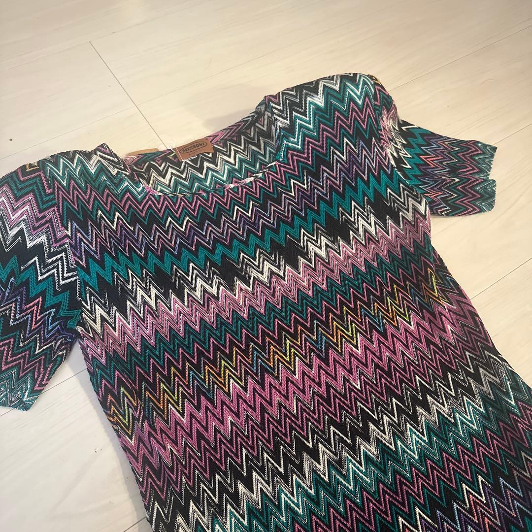 ミッソーニ　MISSONI 半袖ニットワンピース