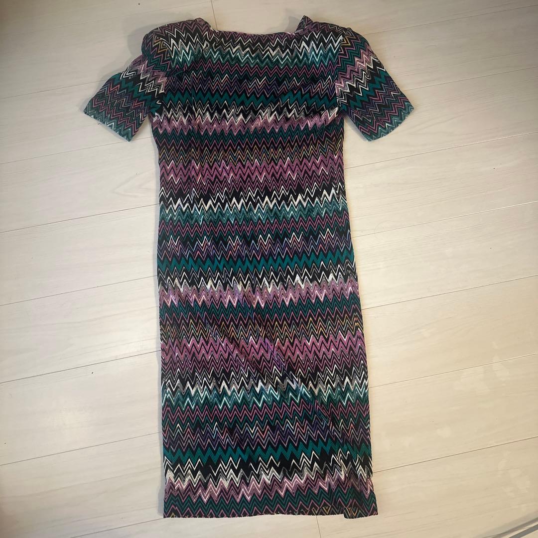 ミッソーニ　MISSONI 半袖ニットワンピース