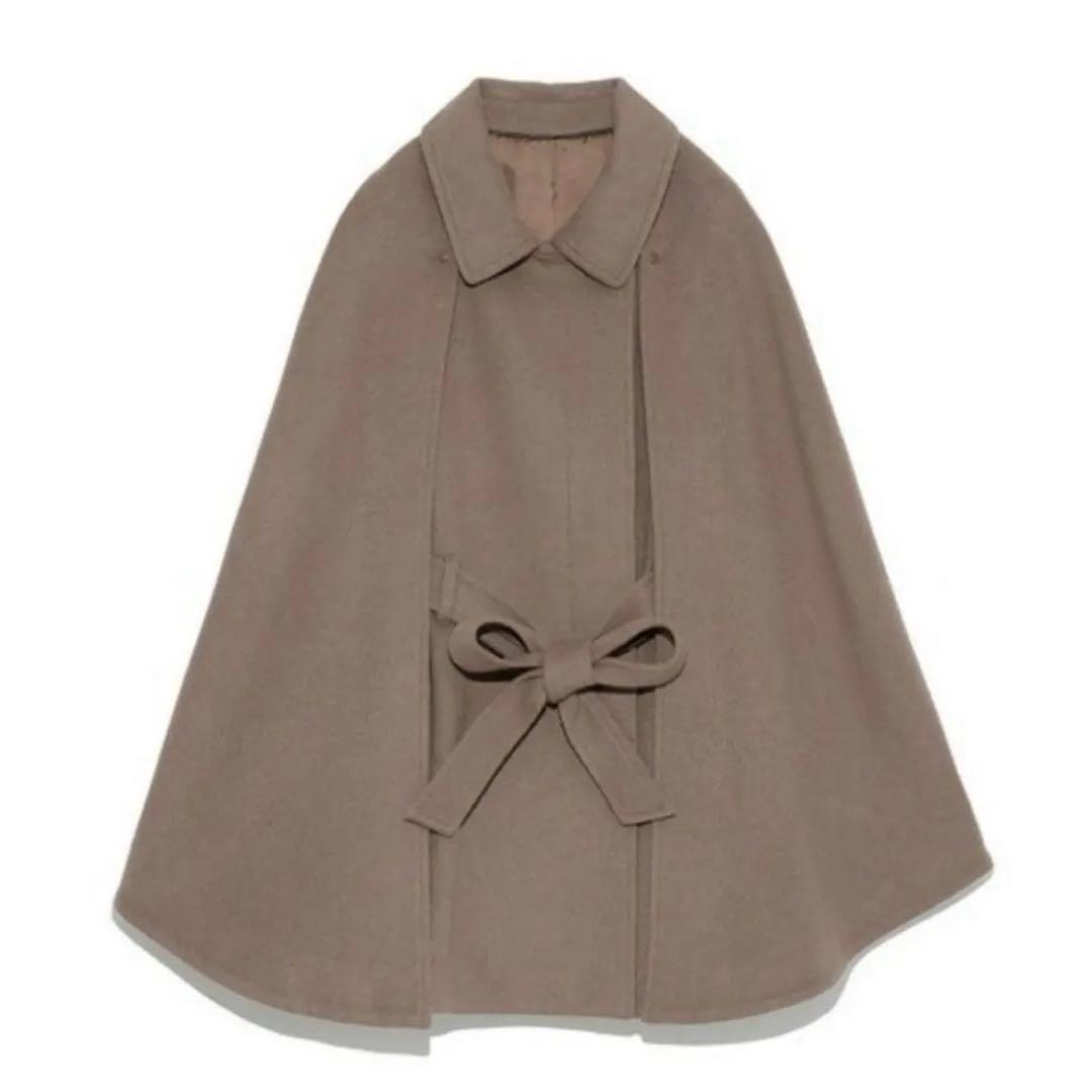美品 LILY BROWN RESCWOOL 2wayケープコート