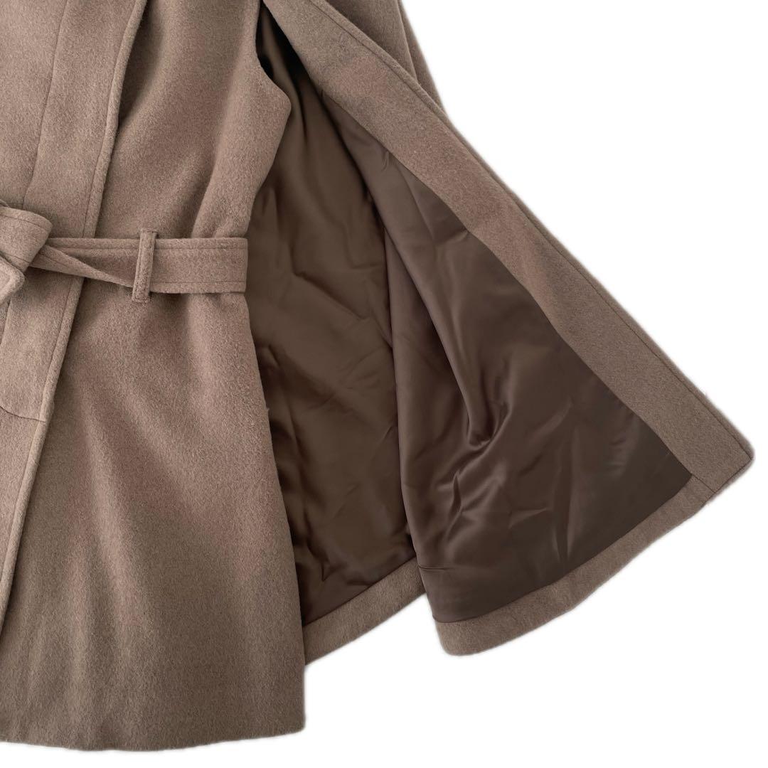 美品 LILY BROWN RESCWOOL 2wayケープコート