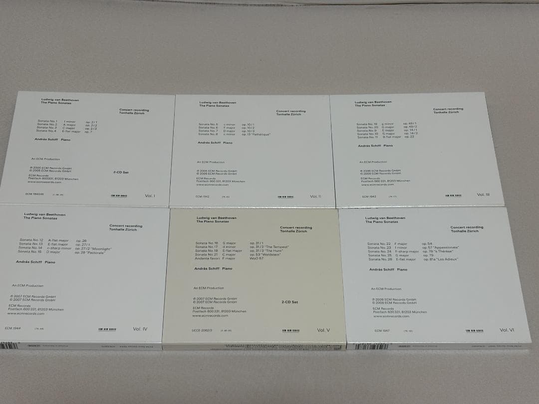 6巻（８CD）◇アンドラーシュ・シフ　ベートーヴェン：ピアノ・ソナタ集