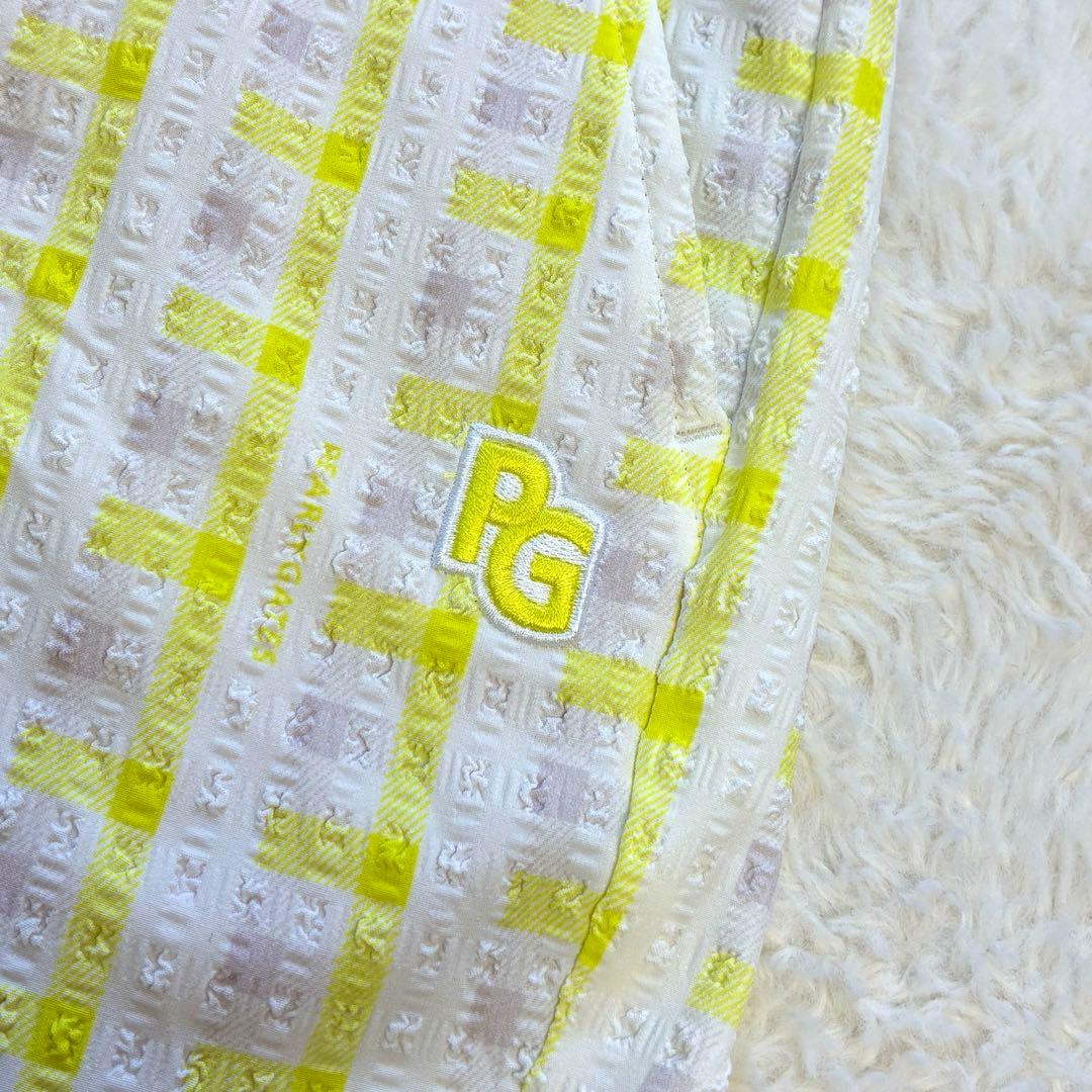 美品 PEARLY GATESストレッチ サッカーギンガムパンツ 25春夏
