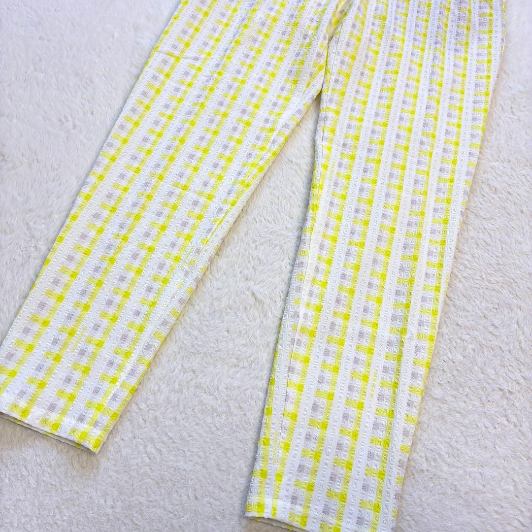 美品 PEARLY GATESストレッチ サッカーギンガムパンツ 25春夏