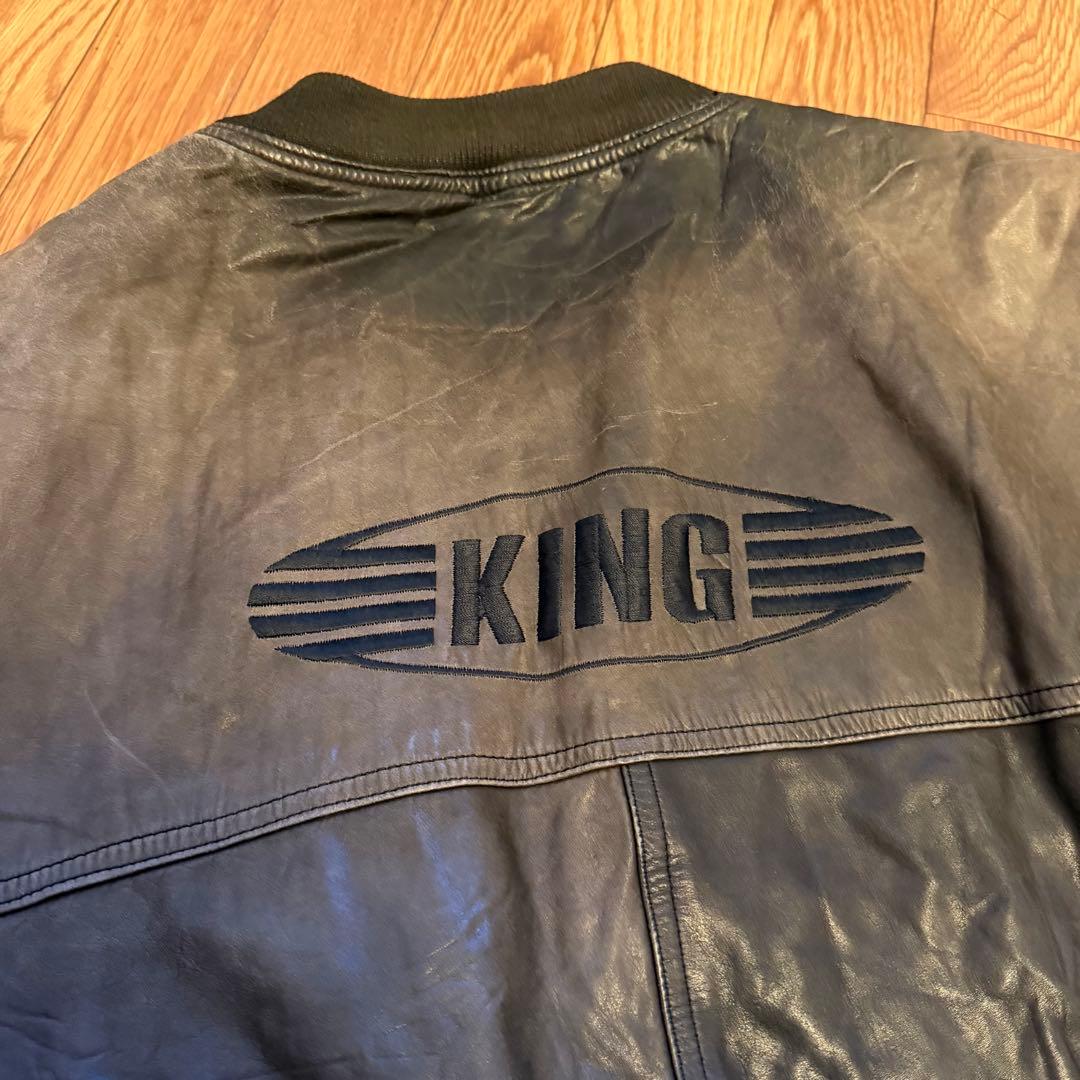 80s 90s PUMA レザー ボンバージャケット KING XXLサイズ