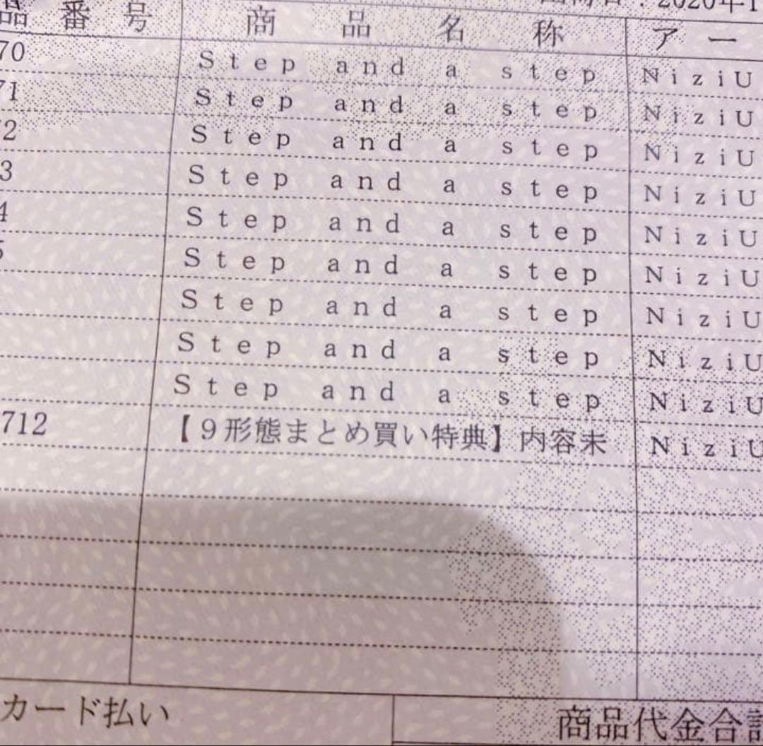 邦楽 Niziu CD step and a step take a picture