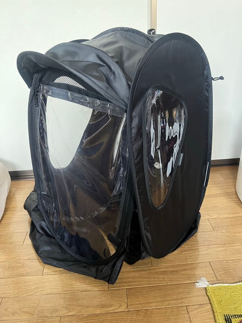 ほぼ未使用　ノロッカ　チャイルドシートカバー ブラック　後ろのせ　開閉式