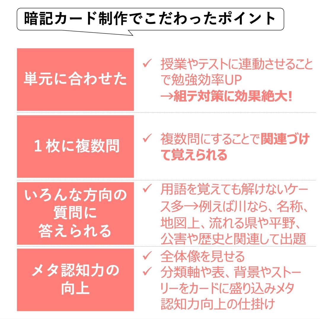 中学受験 暗記カード【5年上 社会・理科11-19回】予習シリーズ 組み分け対策