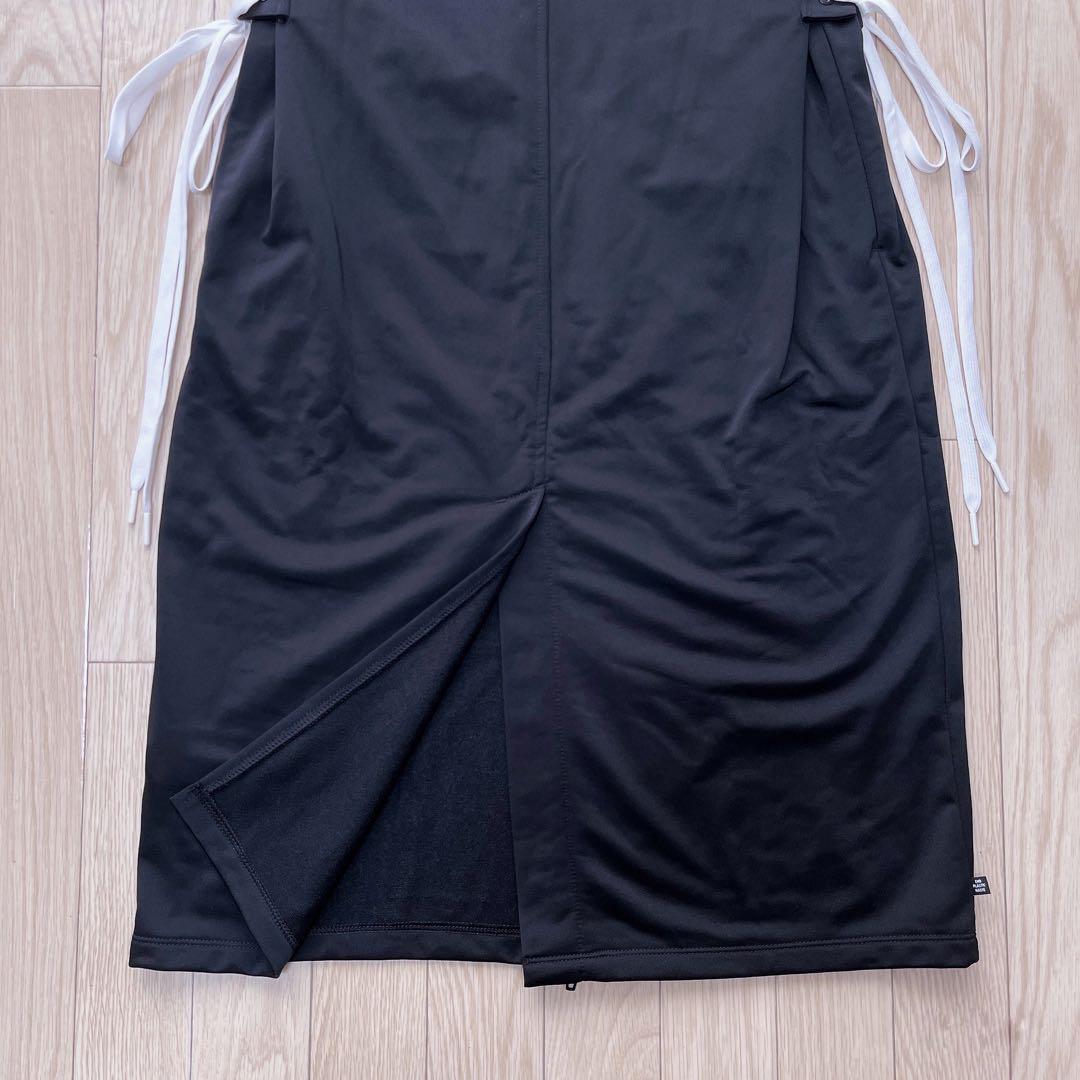 adidas レースアップトラックジャケット ワンピース XL リボン ブラック