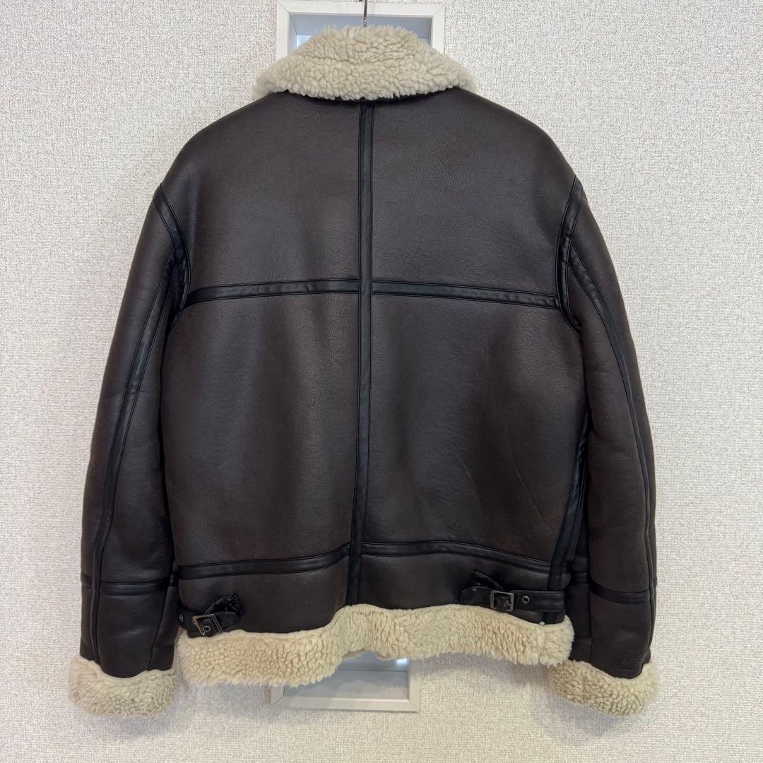 ZARA レザーボアジャケット ムートンジャケット