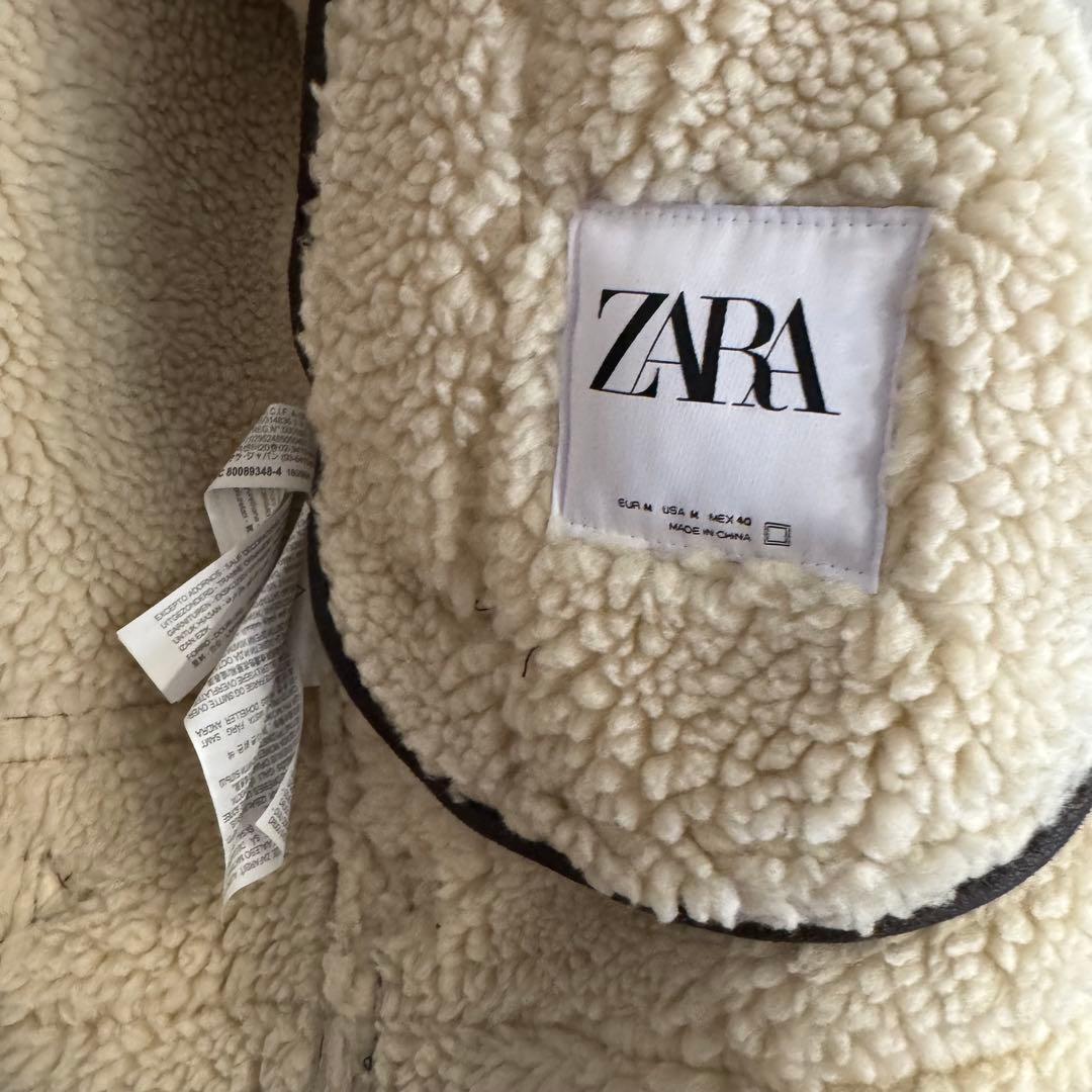 ZARA レザーボアジャケット ムートンジャケット