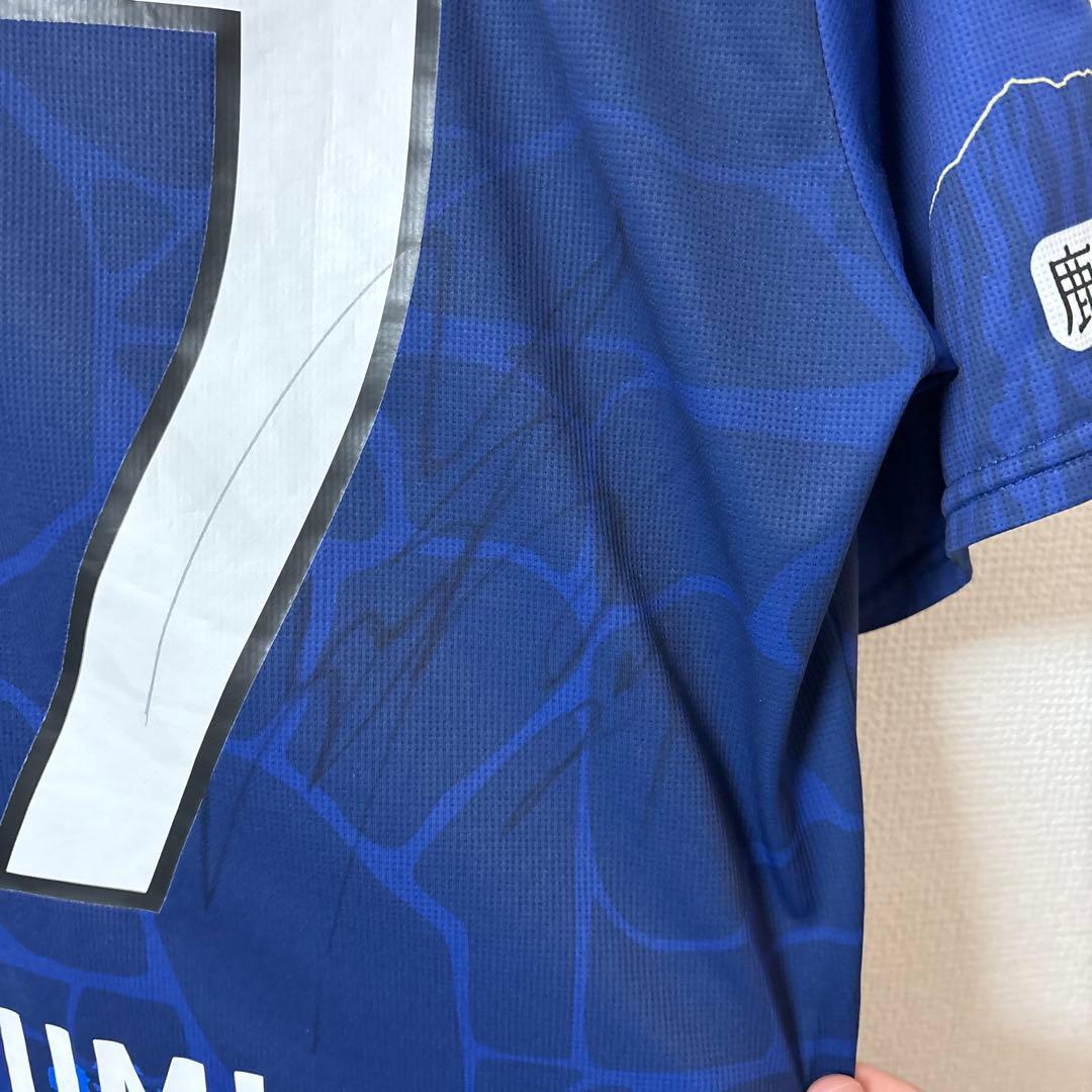 鹿児島ユナイテッドFC 山口卓己27番 サイン入りサッカーシャツ